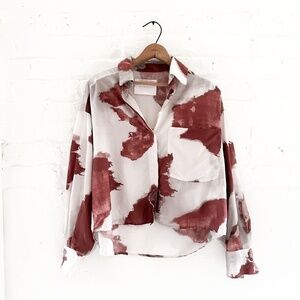 Crem38 RARE Moresca Printed Cotton Silk Blend Shirt - Size Medium‎
